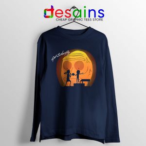 Time to Get Schwifty Rick Navy Long Sleeve Tee Memes Morty