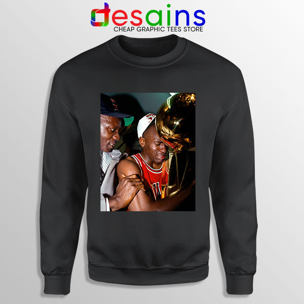 Buy Michael Jordan Champion Cry Black Sweatshirt NBA 3