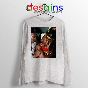 Buy Michael Jordan Champion Cry Sport Grey Long Sleeve Tee NBA 1