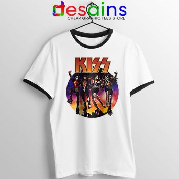 Kiss The Rock Band Vintage Ringer Tee Music 6