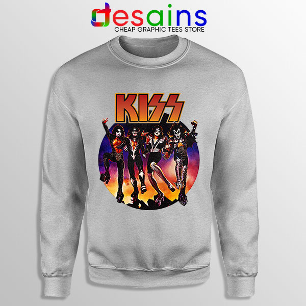 Kiss The Rock Band Vintage Sport Grey Sweatshirt Music 3