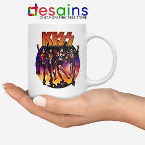 Kiss The Rock band Vintage White Mug Music 7