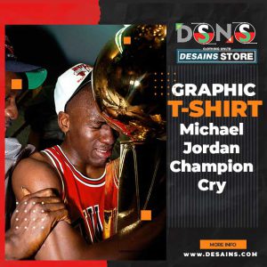 Michael Jordan Champion Cry Graphic T-shirt - NBA Finals Moment