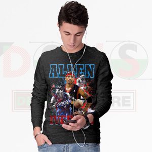Allen Iverson Retro Sweatshirt – Classic NBA 76ers Fan Gear