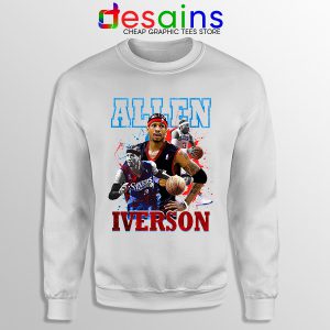 Allen Iverson Rookie AI SPort Grey Sweatshirt 76ers Roster