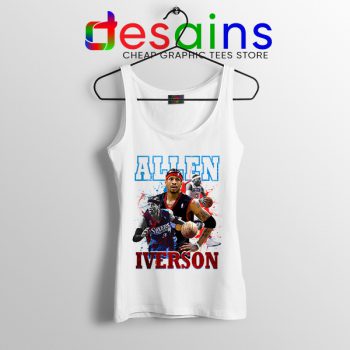 Allen Iverson Rookie AI WHite Tank Top 76ers Roster
