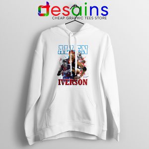 Allen Iverson Rookie AI White Hoodie 76ers Roster