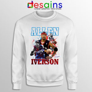 Allen Iverson Rookie AI White Sweatshirt 76ers Roster