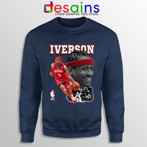 NBA Allen Iverson Today Navy Sweatshirt The Answer
