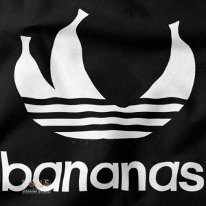 Close-up of print detail – Adidas Bananas Nutrition Facts Hoodie