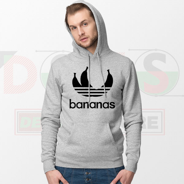 Three Stripes Bananas Hoodie – Humorous Adidas Logo Parody Shirt