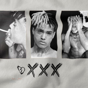 Close up of XXXTentacion screaming and smoking photo print on hoodie