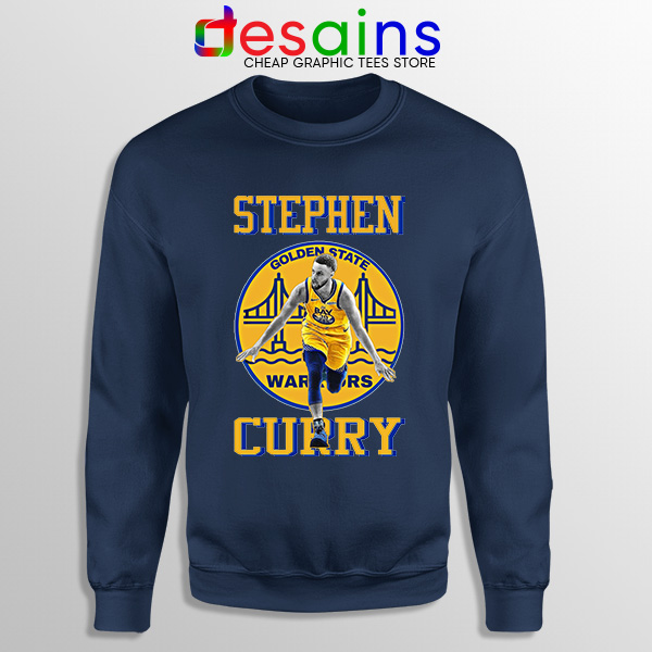 Stephen Curry Championships Navy Sweatshirt NBA Warriors