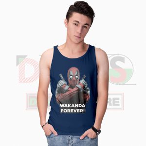 Tank Top Navy Deadpool Wakanda Forever Black Panther 2