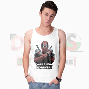 Tank Top White Deadpool Wakanda Forever Black Panther 2