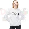 Vogue Style Sweatshirt - Trendy Logo Design