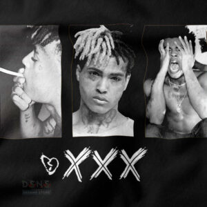 tank top featuring three black and white portraits of XXXTentacion