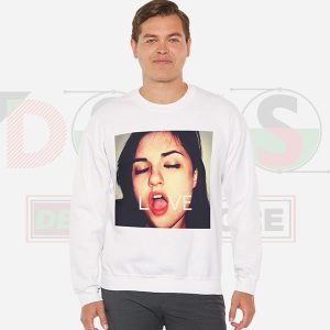 Sasha Gray Love Meme Sweatshirt - Mens White Sweater