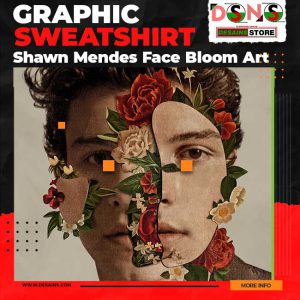 Shawn Face Bloom Art Graphic Sweatshirt
