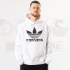 Cannabis Leaf Parody Hoodie – Funny Adidas Style