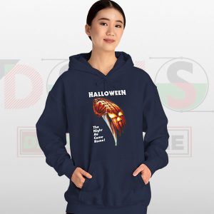 Halloween 1978 Michael Myers Hoodie Womens Navy Blue
