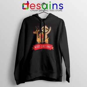 Hoodie Black Sloth Merry Christmas Gifts Funny Goonies