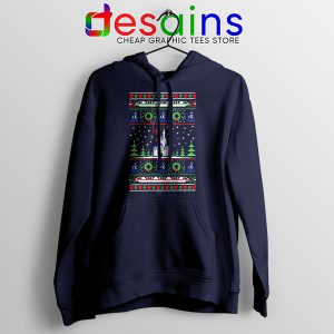 Hoodie Navy Castle Ugly Christmas Disney Fairytale