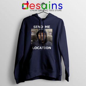 Hoodie Navy Khabib UFC Send Me Location Meme Funny