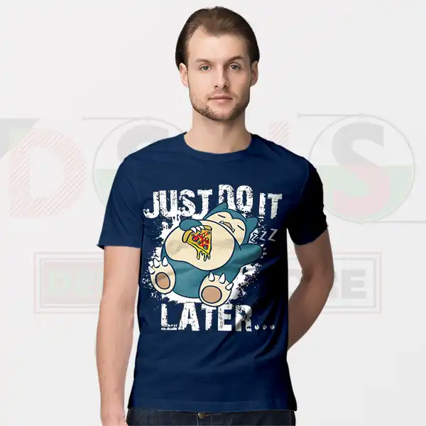 Just Do It Later Snorlax Eating Pizza Shirt Lazy Gamer