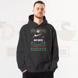 Just Do It Ugly Christmas Hoodie - Nike Symbol