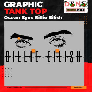 Sexy Billie Eilish Eyes Close Up Graphic Tank Top