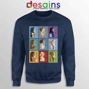 Sweatshirt Navy She Series Collage Superhero Pop Culture Edition