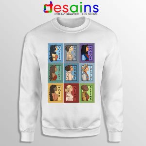 Sweatshirt White She Series Collage Superhero Pop Culture Edition