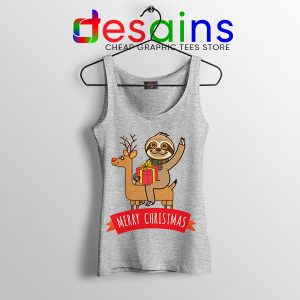 Tank Top SPort Grey Sloth Merry Christmas Gift From Goonies
