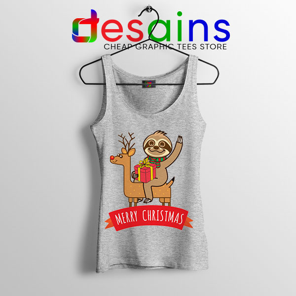 Tank Top SPort Grey Sloth Merry Christmas Gift From Goonies