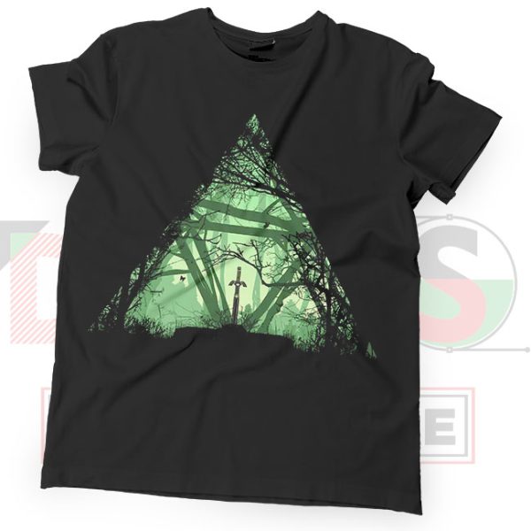 Tee Shirts Black Triforce Power Zelda Treeforce