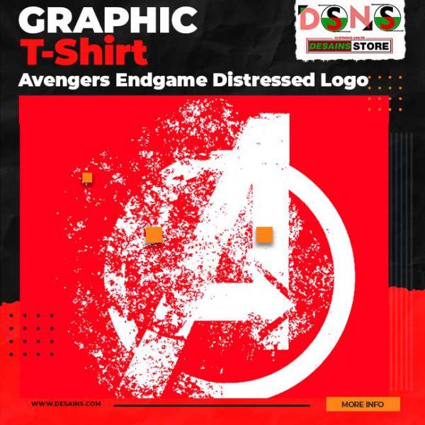 Assemble Avengers Endgame Distressed Logo Graphic T-Shirt