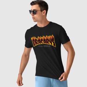 Dragon GOT Dracarys Thrasher Fire Black Tee Shirt