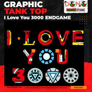 I Love You 3000 Tank Top - Cute Avengers Quote