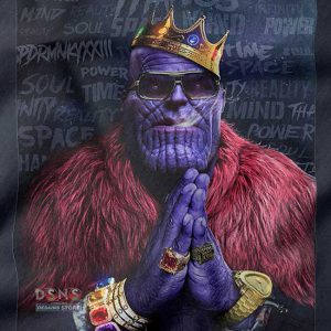 Thanos wearing crown parody The Notorious BIG graphic t-shirt