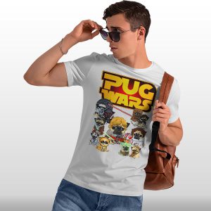 Pug Wars Dog Star Wars White Tshirt Doug The Pug Funny