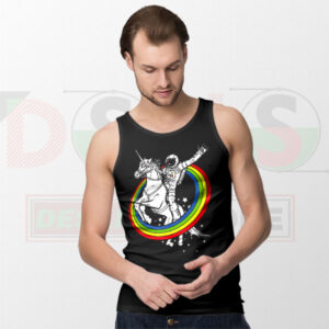Space Rider Unicorn Tank Top – Astronaut Rainbow Meme