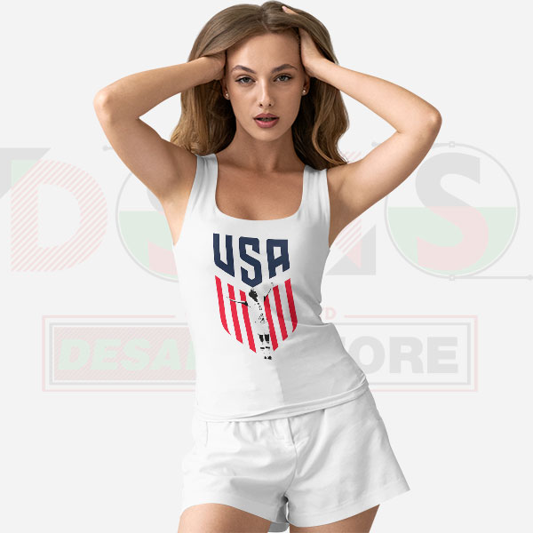 USA Shield Megan Rapinoe Tank Top - American Flag Soccer Fan