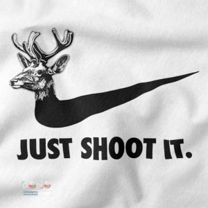 Funny Hunting Graphic Tee – Just Shoot It Deer Shirt