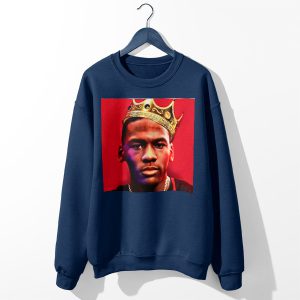 King Michael Jordan Notorious Navy Sweatshirt Champions NBA