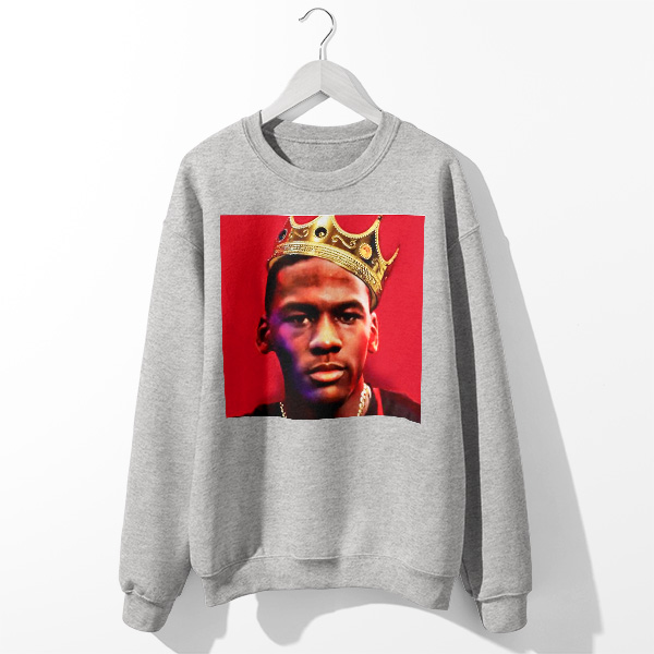 King Michael Jordan Notorious Sport Grey Sweatshirt Champions NBA