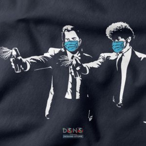 Masked Pulp Fiction Tank Top – Iconic Duo Parody Design
