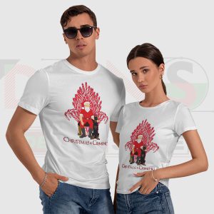 Santa Claus Candy Cane Throne Tee – Christmas Game of Thrones Shirt