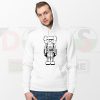 Model wearing Stormtrooper KAWS Funny Hoodie parody design