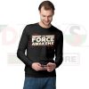 Black sweatshirt with retro The Force Awakens logo design